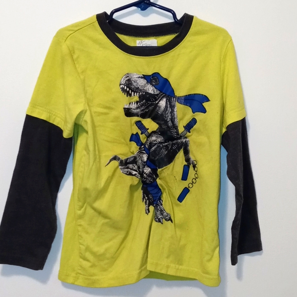 Long sleeve dinosaur tee